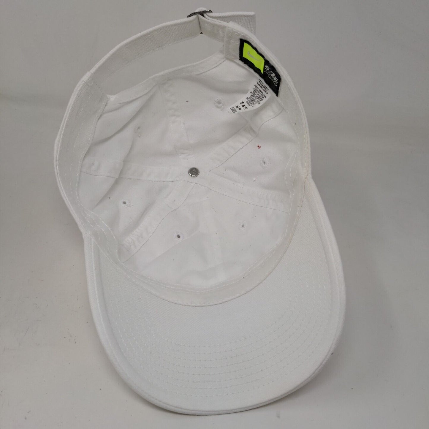 Nike S1ze Heritage 86 Men's Slideback Hat White Size OSFM Embroidered Logo