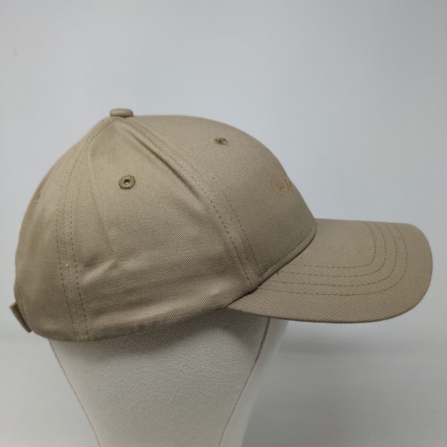 Lands' End Men's Strapback Hat Tan Size OS Embroidered Hopscotch Air Logo