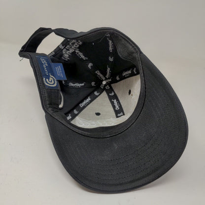 Cleveland Golf Men's Strapback Hat Black Adjustable Embroidered Logo