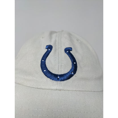 NFL Football Indianapolis Colts Strapback Hat Embroidered Horseshoe Logo Beige