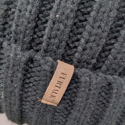 Furtalk Men's Knit Beanie Ski Cap Hat Black Polyester Spandex Blend