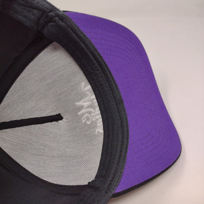 Me Undies Black Purple Adjustable Snapback Baseball Hat Cap Embroidered