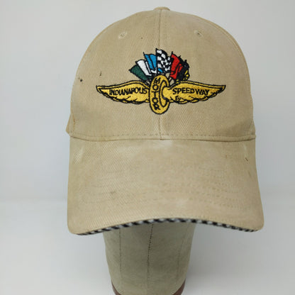 Indy Motor Speedway Safety Patrol Hat Strapback Embroidered Tan SEE DESC