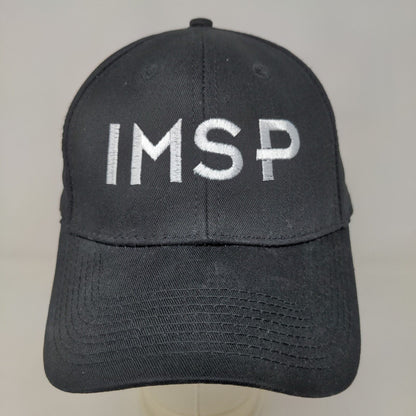 New Era Men's Strapback Hat Black OSFM Embroidered IMSP Logo 100% Cotton