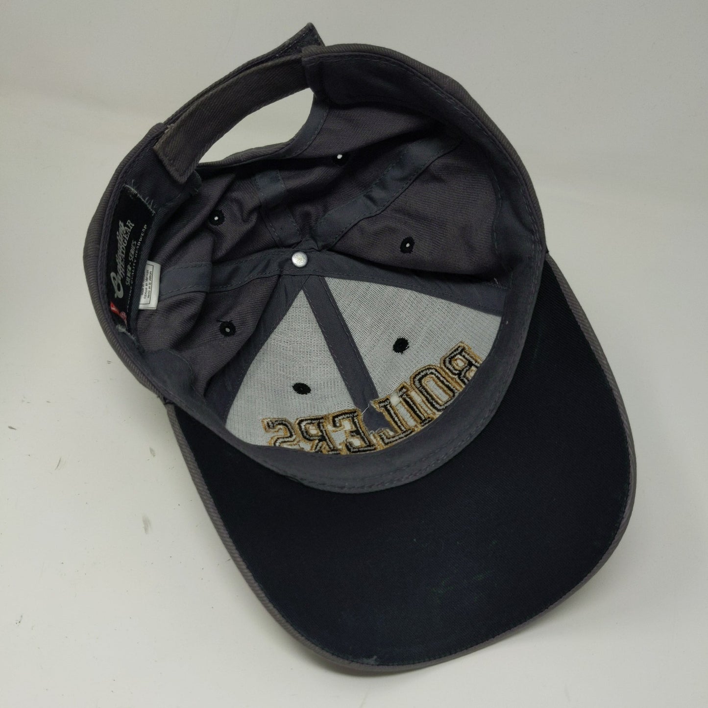 Captivating Headgear Silver Series Purdue Boilermakers Strapback Hat Embroidered