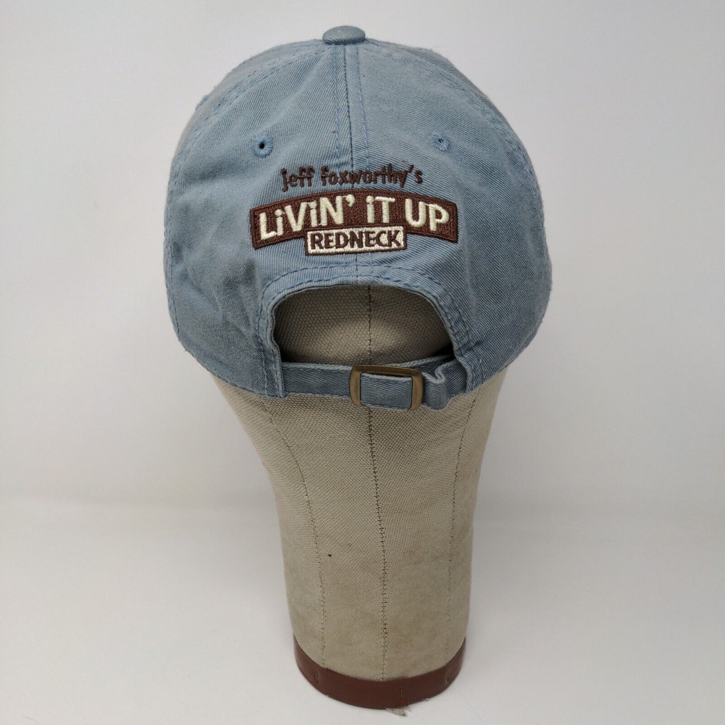 Jeff Foxworthy Livin' It Up Redneck Slideback Hat Blue Adjustable Embroidered