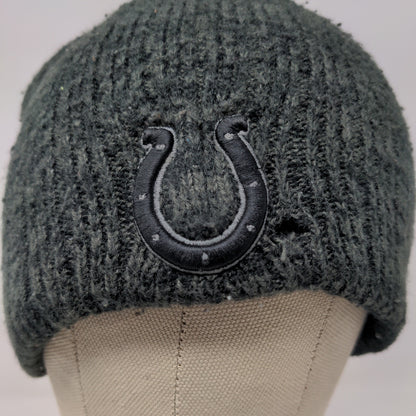 NFL Team Apparel Indianapolis Colts Beanie Toboggan Hat Embroidered Gray Black