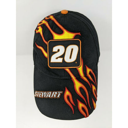 Tony Stewart #20 Strapback Hat Embroidered Flames Winners Circle NASCAR