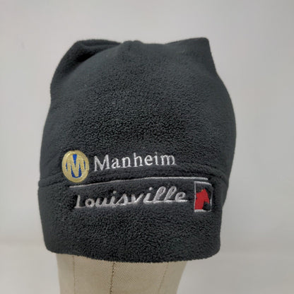 Manheim Louisville Men's Knit Beanie Hat Black Fleece Embroidered Logo