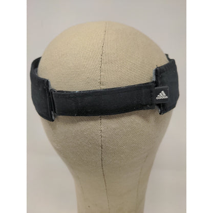 Womens Adidas Climalite Strapback Sun Visor Black Embroidered Logo