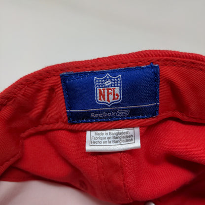 Reebok NFL Football New England Patriots Strapback Hat Red Embroidered Logo