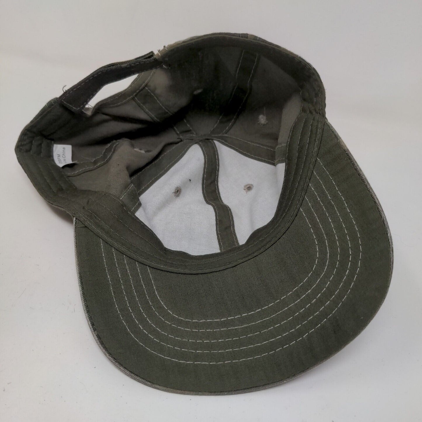 Unbranded Men's Strapback Hat Green Camo Size OSFM Blank Vent Holes