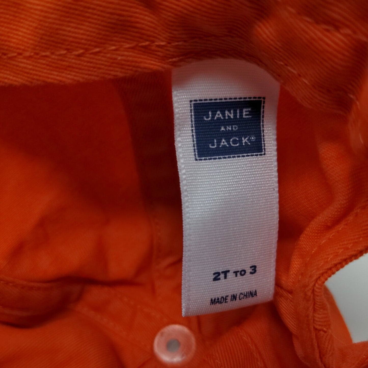 Janie & Jack Toddler Stretchy Hat Orange Size 2T to 3 Embroidered Logo