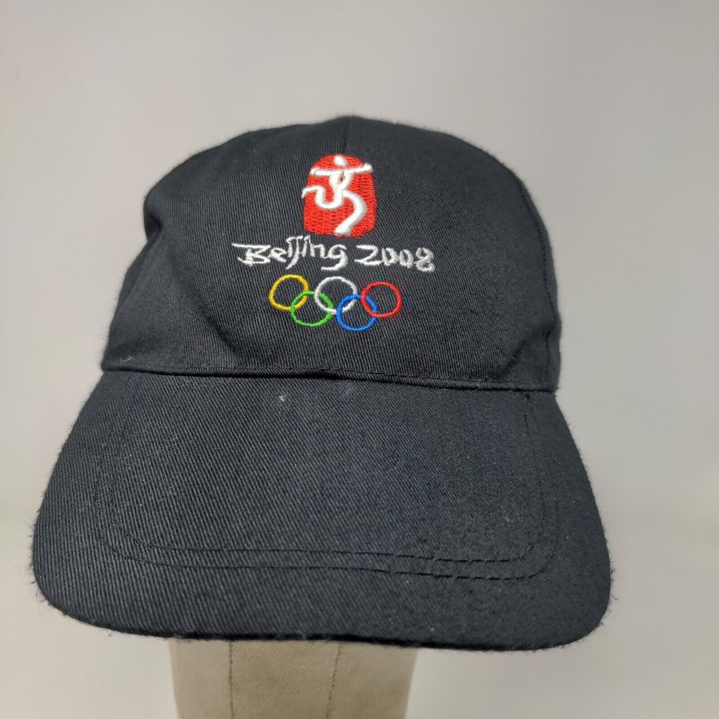 Unbranded 2008 Beijing Olympics Strapback Hat Black Embroidered Logo