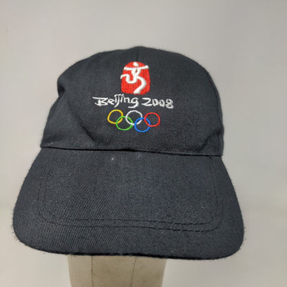 Unbranded 2008 Beijing Olympics Strapback Hat Black Embroidered Logo