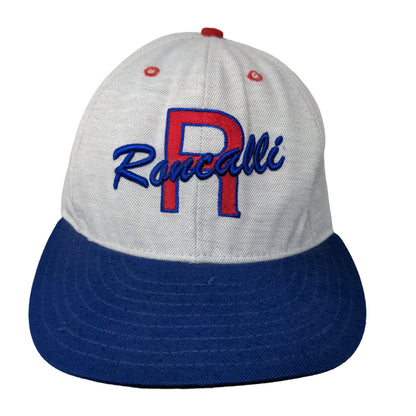 Roncalli Snapback Hat Gray OSFA Embroidered Logo Made in the USA
