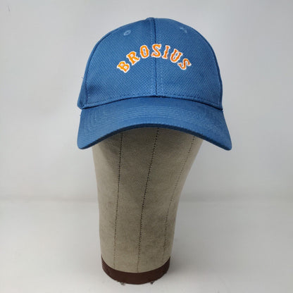 Sport-Tek Mens Brosius Strapback Hat Blue Adjustable Embroidered Logo