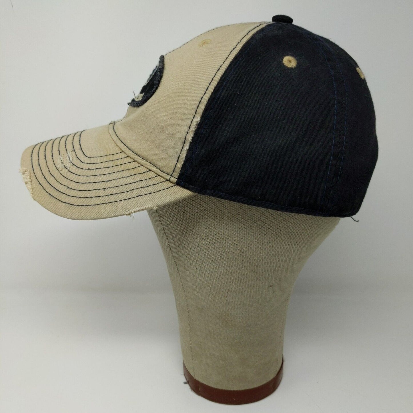 NBA Indiana Pacers Slideback Hat Embroidered Logo Tan Blue OSFA