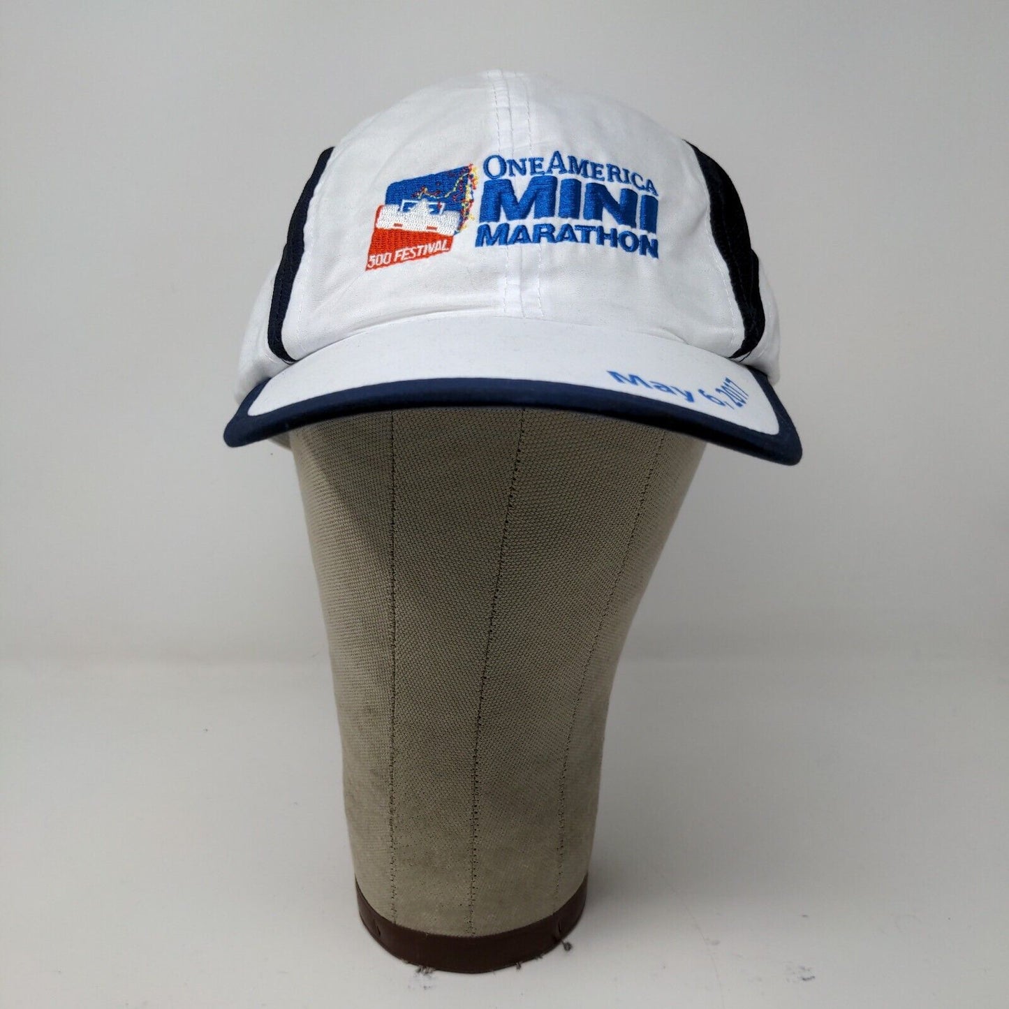 One America Mini Marathon Indy 500 Festival White Strapback Hat May 6 2017