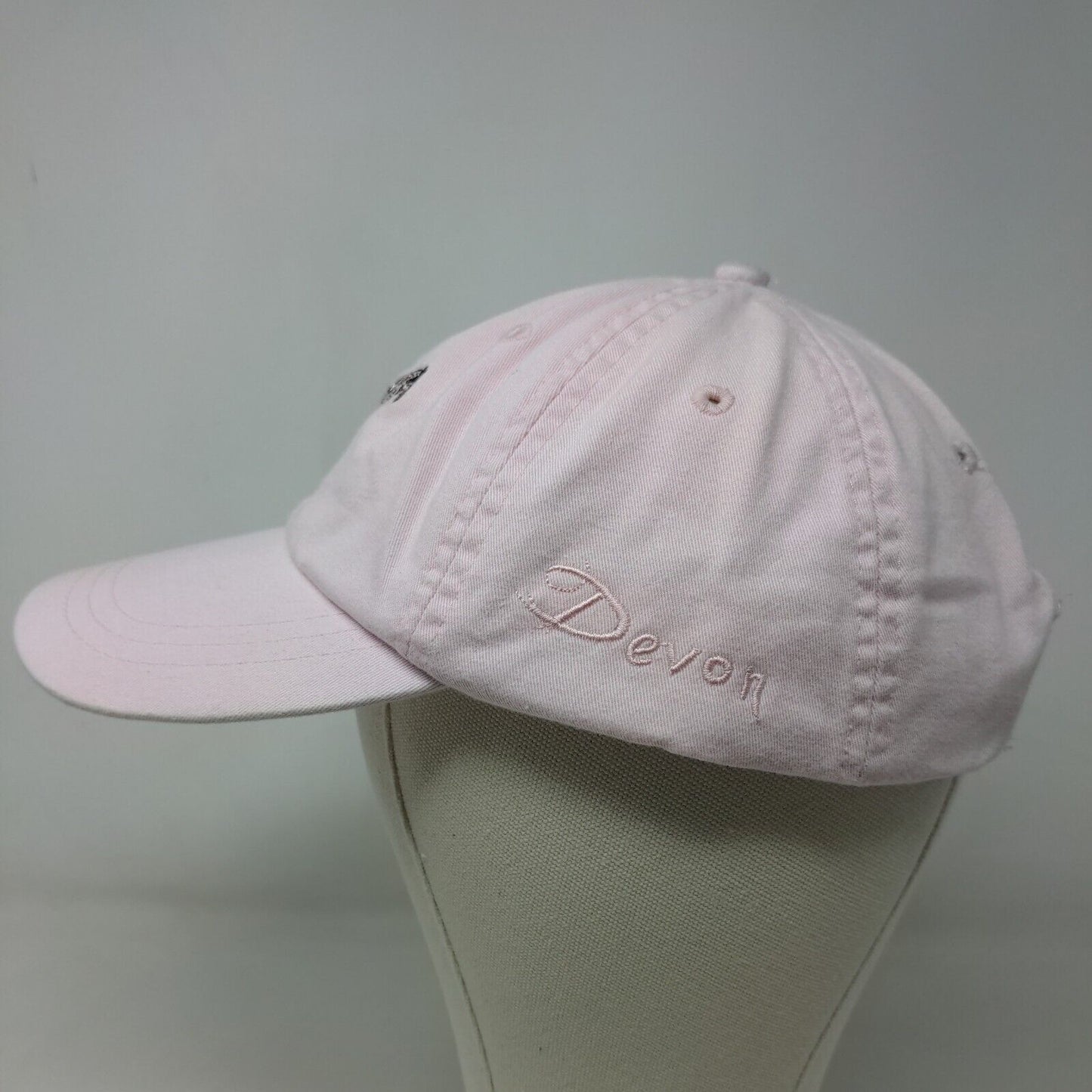 Adams Women's Slideback Hat Pink Embroidered Horse Equestrian Logo Cotton