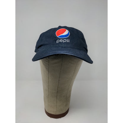 Port and Company Pepsi Slideback Hat Embroidered Logo Spell Out Blue