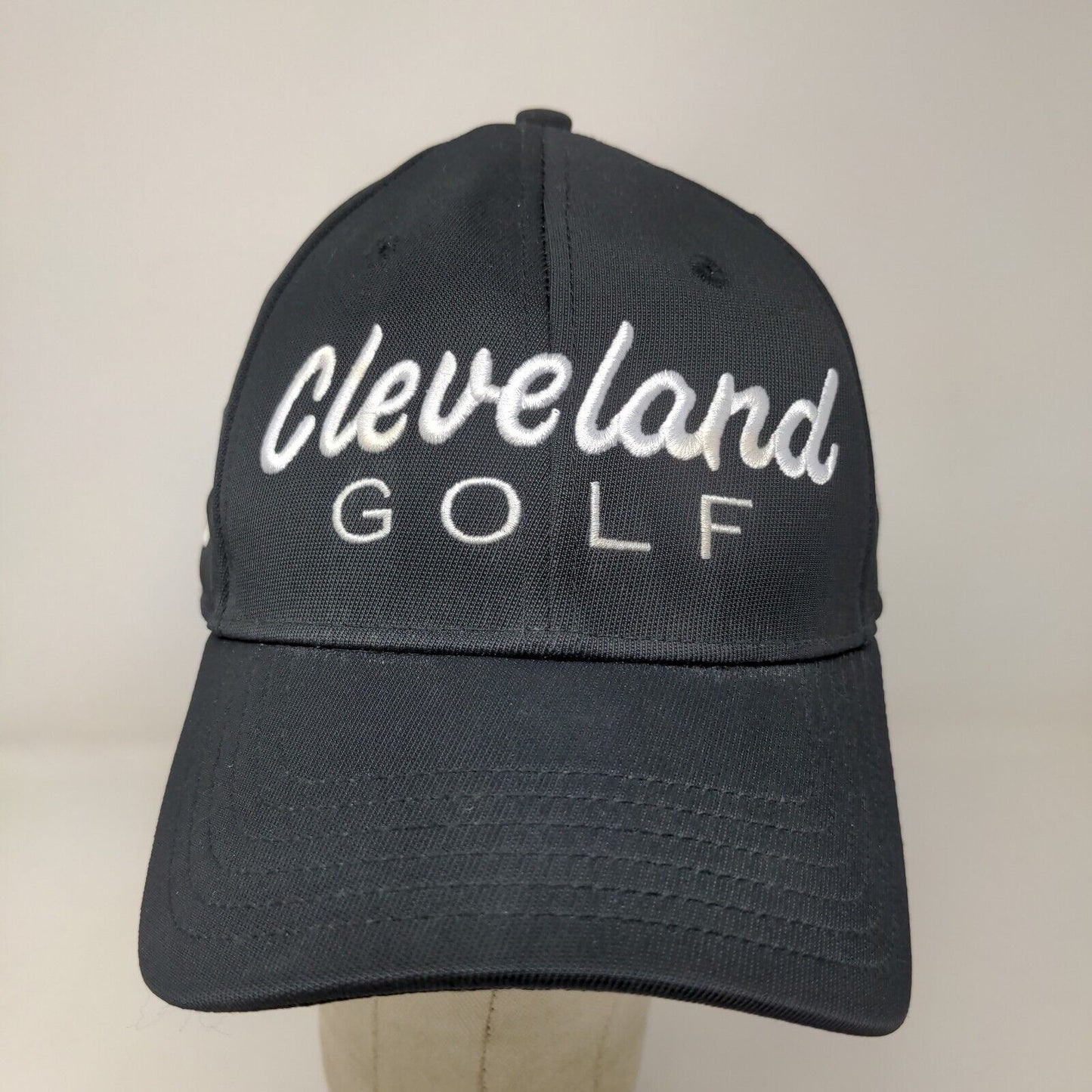 Cleveland Golf Men's Strapback Hat Black Adjustable Embroidered Logo