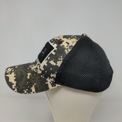 Unbranded Men's Strapback Hat Digital Camouflage Adjustable Patch Logo