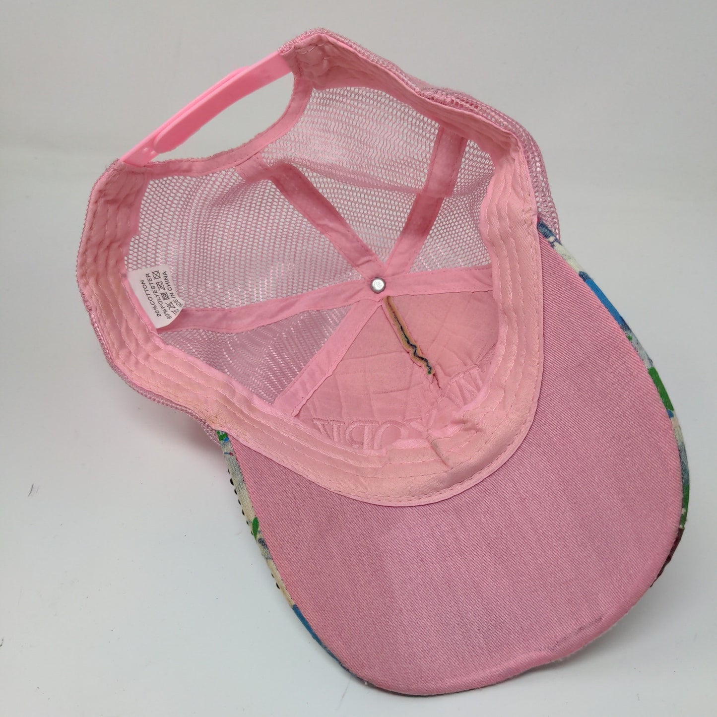 New York City Snapback Hat Pink Bling Shiny Gems Rhinestones Meshback
