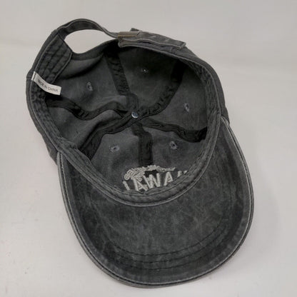 Unbranded Men's Slideback Hat Gray Adjustable Embroidered Hawaii Logo 1959