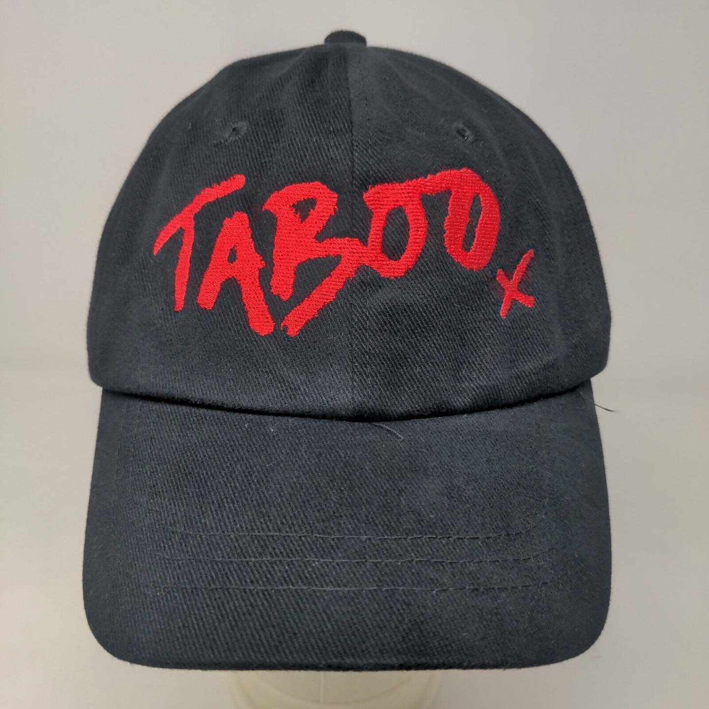 Headshot Men's Slideback Hat Black Adjustable Embroidered Logo Taboo X