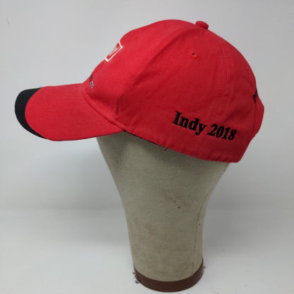 Bryant Racing Mens Indy 500 2018 Strapback Hat Red Adjustable Embroidered Logo
