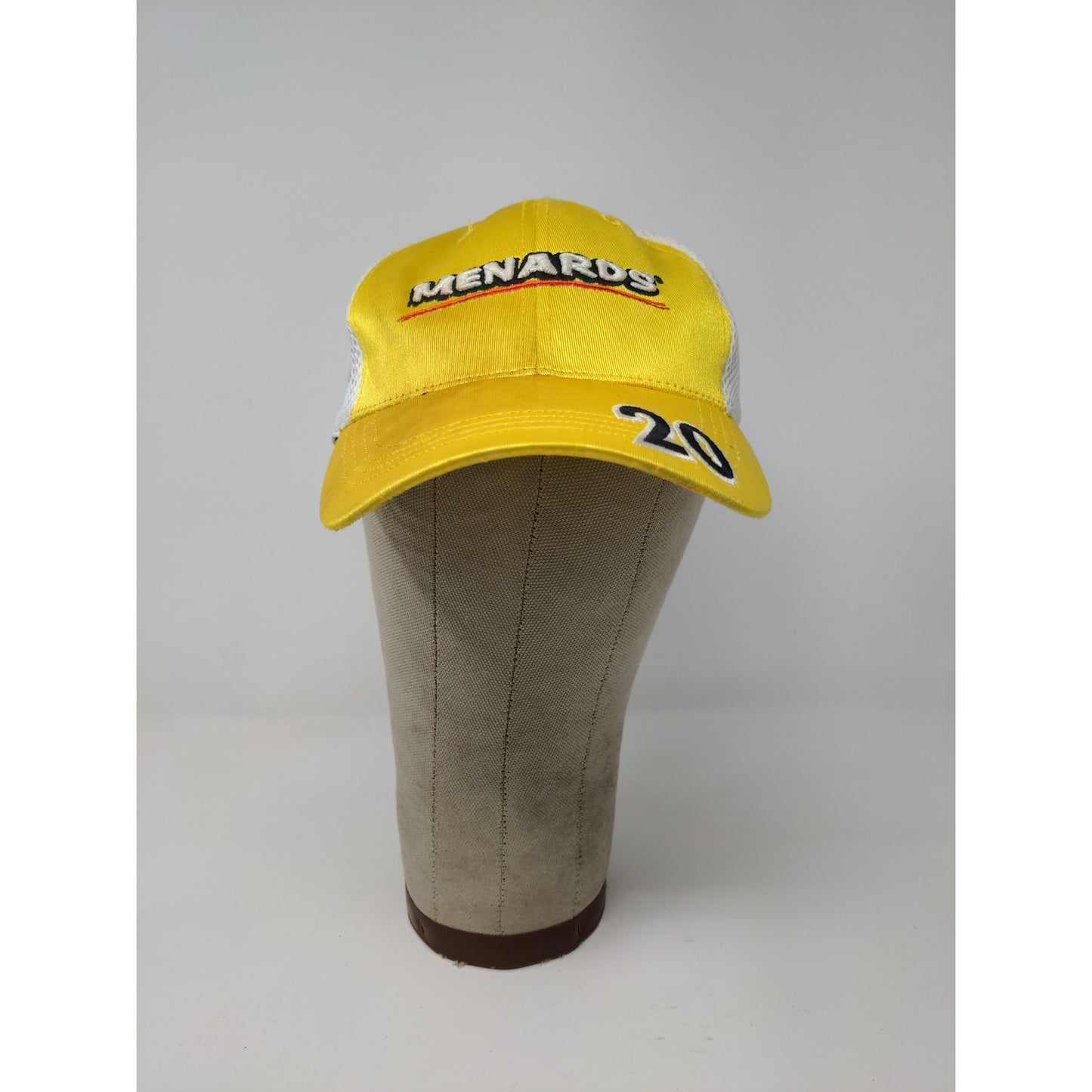 Menards Indy Car Series Vision Racing Hat #20 One Fit Yellow White Meshback