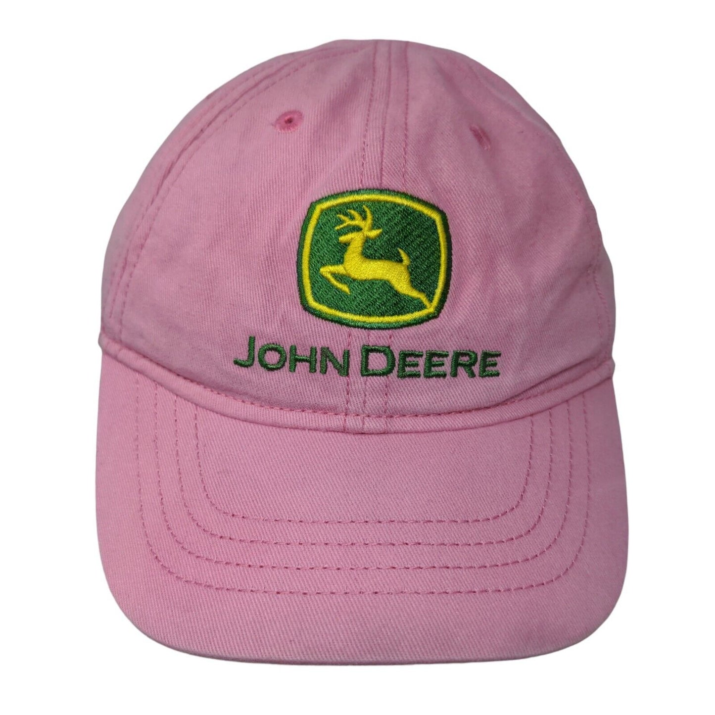 John Deere Girls Toddler Stretchy Hat Pink Size OS Embroidered Deer Logo