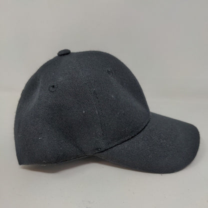 Unbranded Baby Strapback Hat Black Size Infant Blank 100% Polyester