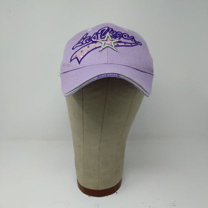 Purple LAS VEGAS baseball cap hat with Silver Star Embroidered Adjustable