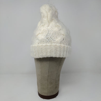 Old Navy Cable Knit Beanie Toboggan Hat Acrylic/Nylon Blend One Size Cream