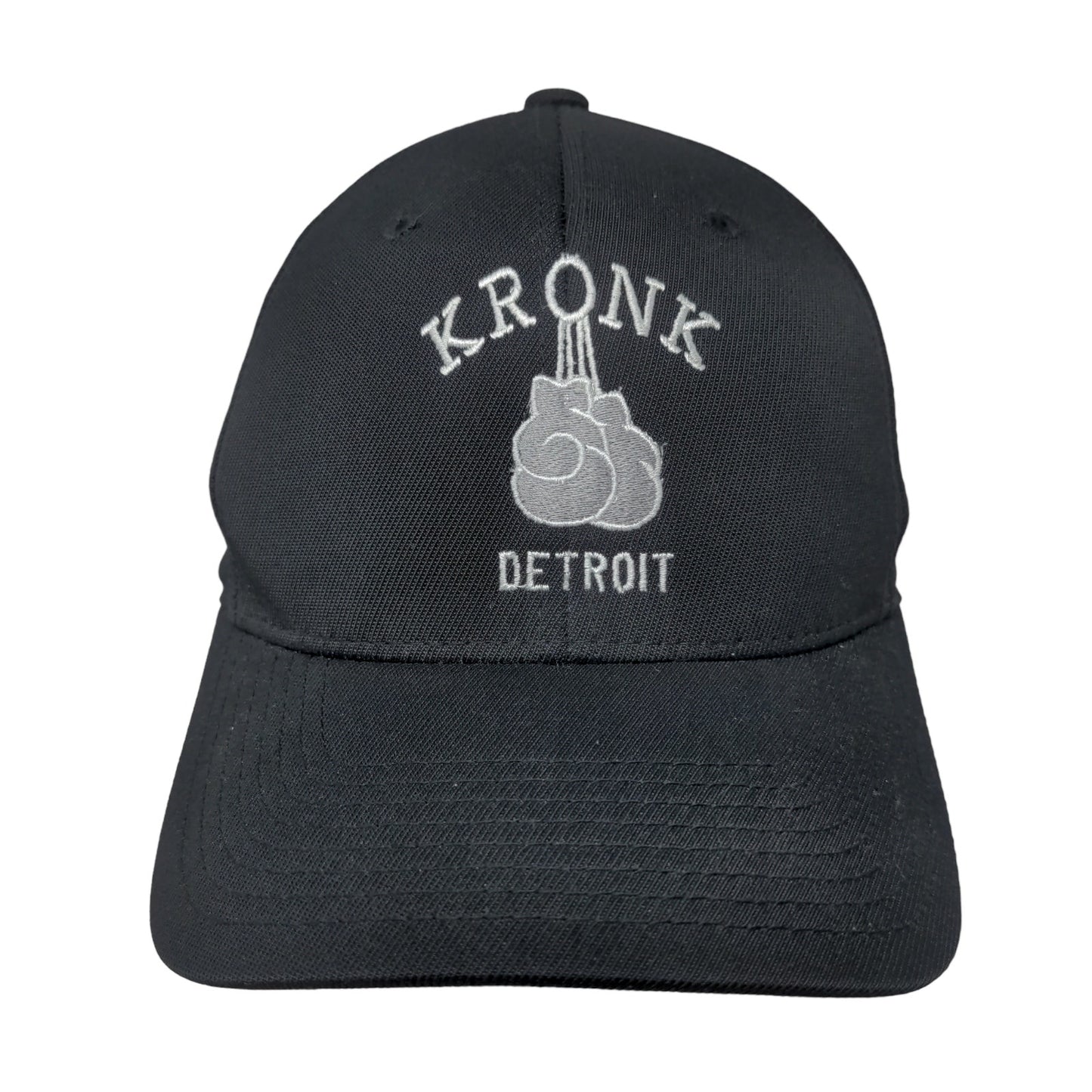 Flexfit Men's Kronk Detroit Fitted Hat Black Size S-M Embroidered Gloves Boxing