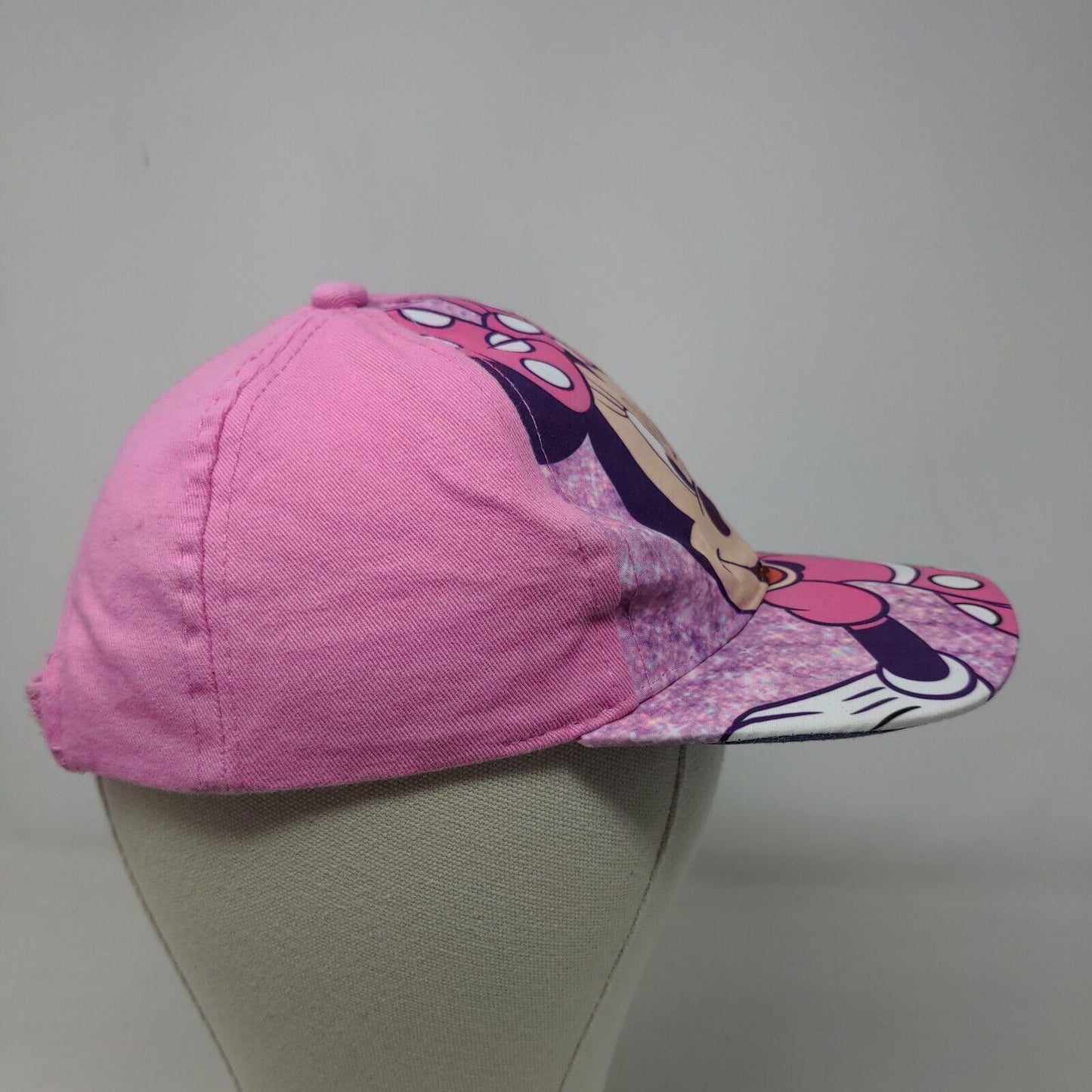 Disney Junior Girl's Minnie Mouse Strapback Hat Pink Size Toddler Big Print