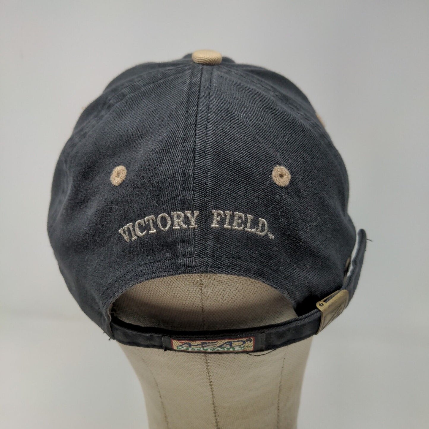 Ahead Men's Slideback Hat Black Victory Field Baseball Embroidered Logo