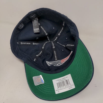 '47 Brand Men's Fitted Hat Blue Size M New England Patriots Embroidered Logo