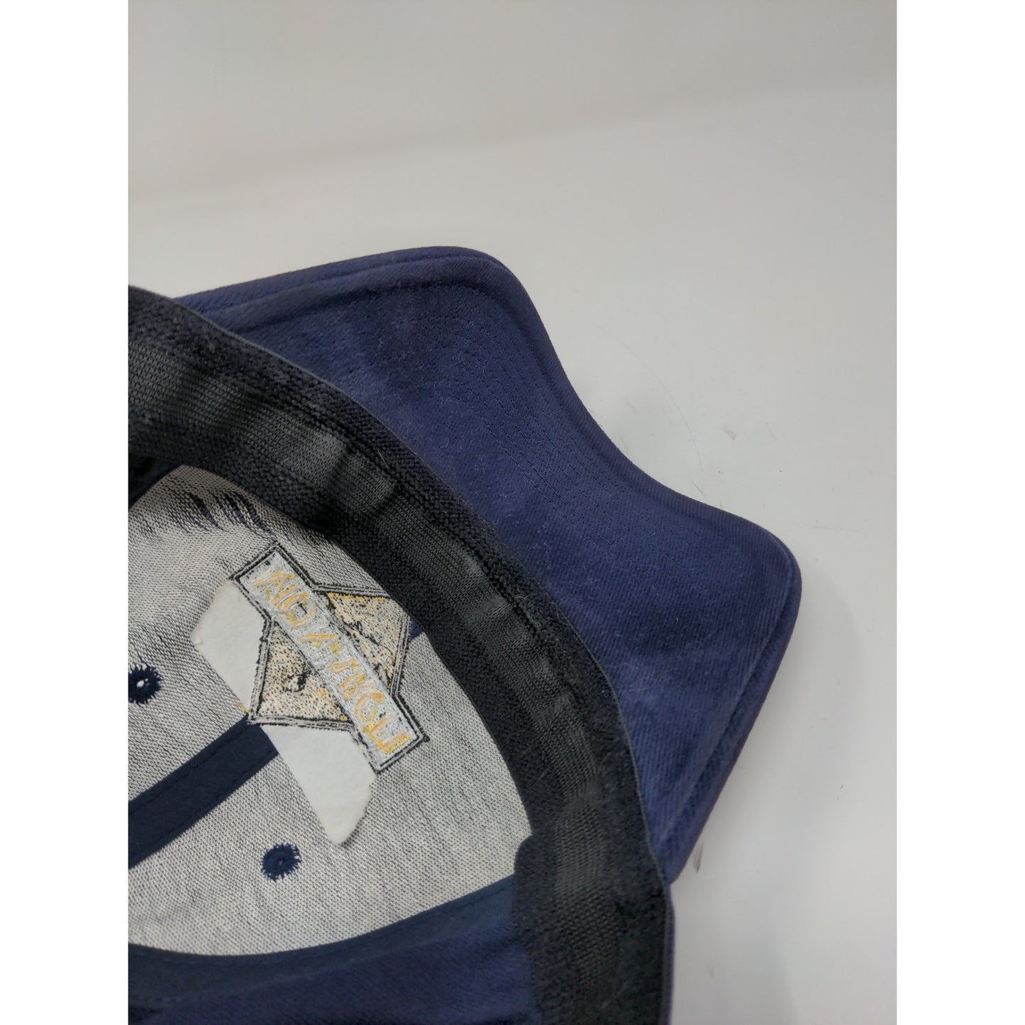 Monarch EZ Stretch Hat Size M/L Blue Faded Distressed Embroidered Logo