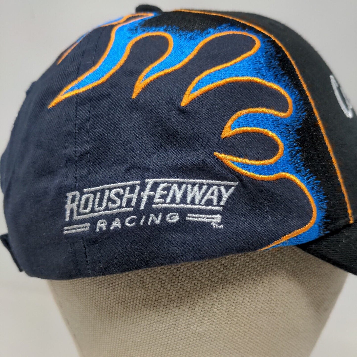 Con-Way Freight Racing Strapback Hat Blue OSFM Embroidered Flames #6