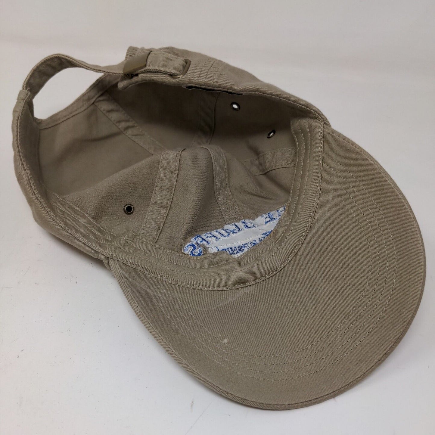 Anvil Men's Slideback Hat Tan Adjustable Embroidered New Hampshire The Bluffs