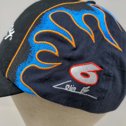 Con-Way Freight Racing Strapback Hat Blue OSFM Embroidered Flames #6