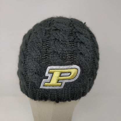 NCAA Purdue Black NEW ERA CAP HAT KNIT SKULL BEANIE WOMENS CABLE