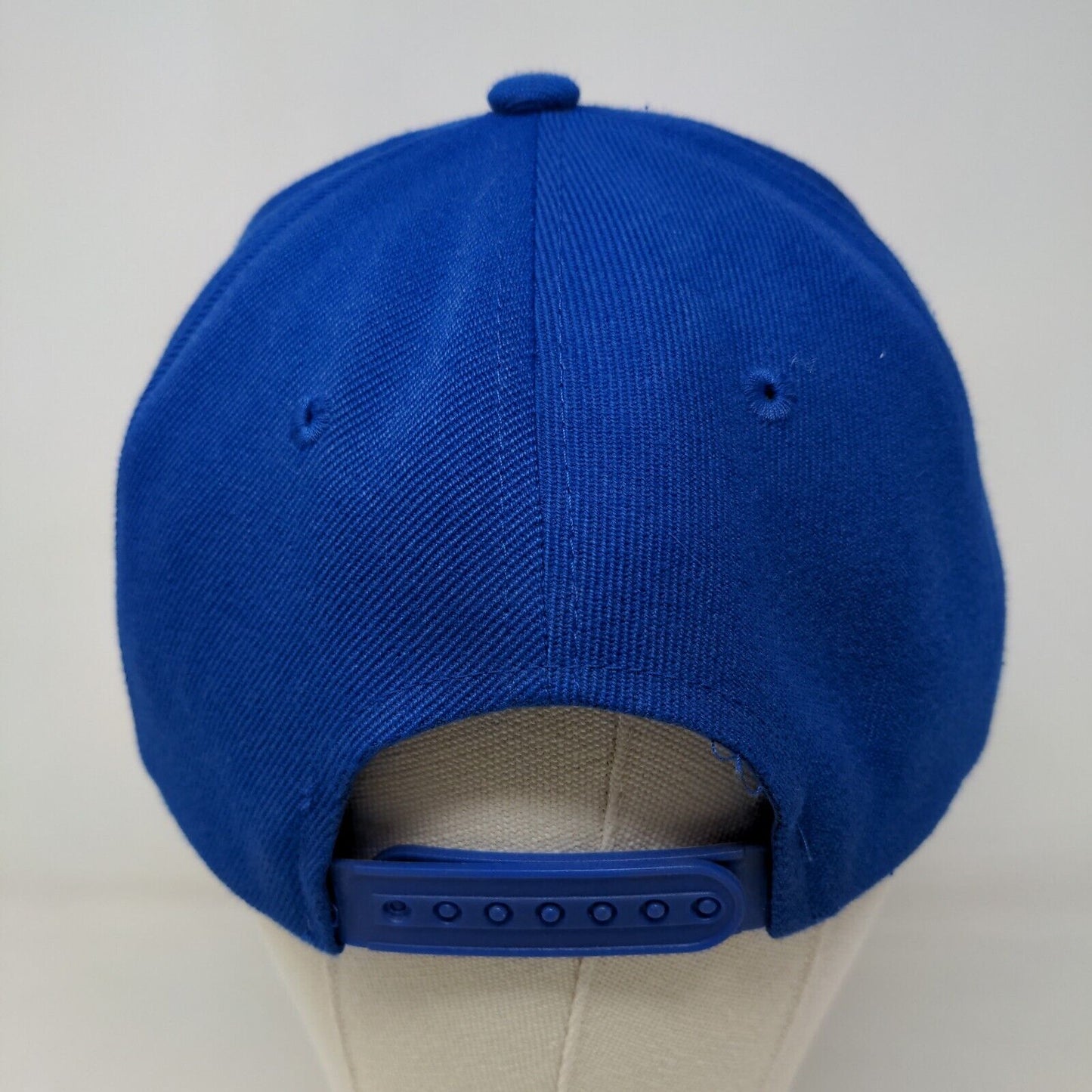 Six Flags Men's Snapback Hat Blue Embroidered Superman Logo Superhero