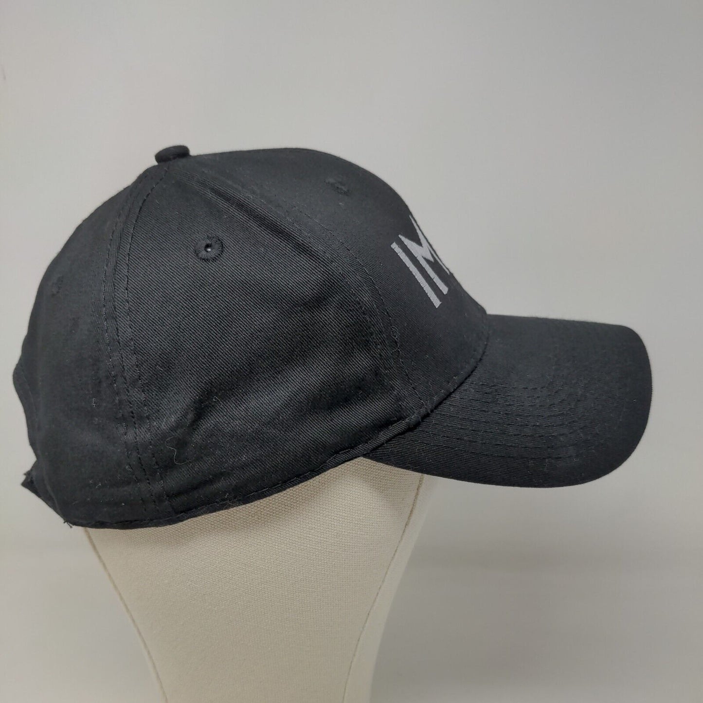 New Era Men's Strapback Hat Black OSFM Embroidered IMSP Logo 100% Cotton