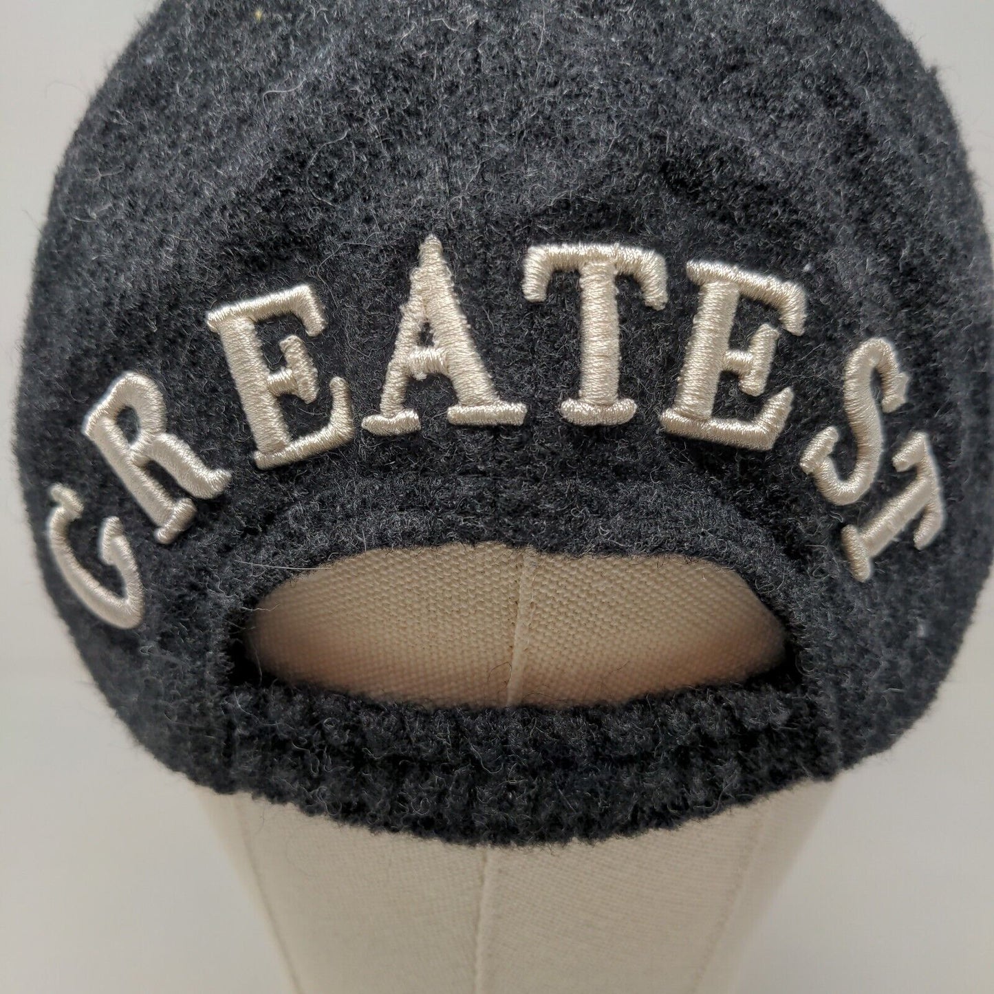 Zara Man Men's Stretchy Knit Hat Black Gray Size M 57CM Greatest Embroidered