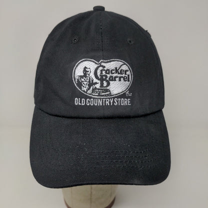 Cracker Barrel Strapback Hat Black Adjustable Embroidered Logo