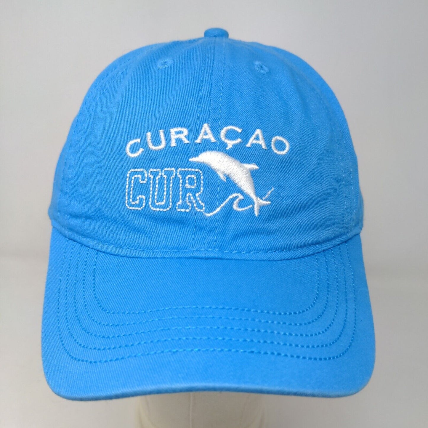 Ourway Sportswear Boy's Strapback Hat Blue Adjustable Embroidered Curaco Logo